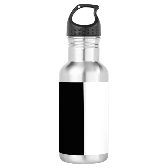 Black And White Middle Customize This Water Bottle (Front)