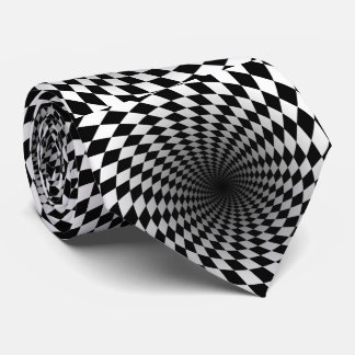 Black And White Mind Bender Neck Tie