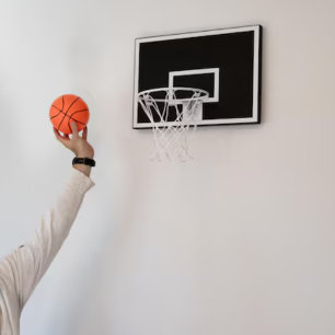 BLACK AND WHITE MINI BASKETBALL HOOP