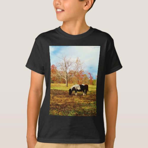 Black and White Miniature Pony  Horse T_Shirt