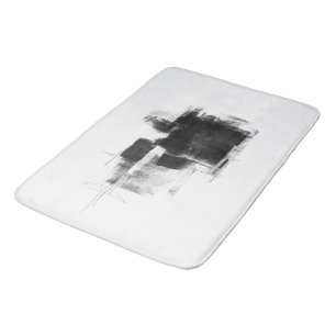 Black and White minimal Abstract Art Nr111 Bath Mat