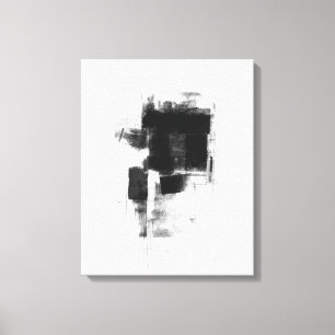 Black and White minimal Abstract Art Nr111 Canvas Print