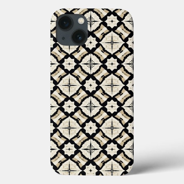 Black and white Minimal Aesthetic Geometric Case-Mate iPhone Case (Back)