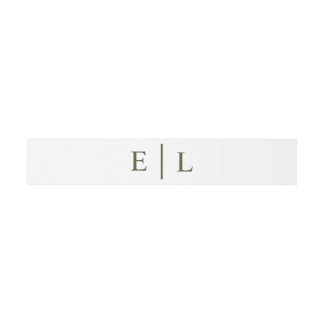 Black and white Minimal Belly Bands Invitation Belly Band