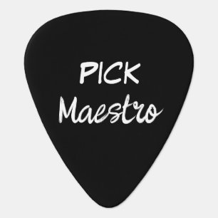 Black and White Minimal Funny Pick Maestro
