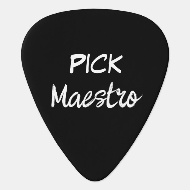 Black and White Minimal Funny Pick Maestro  (Front)