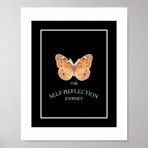 Black and White Minimal Self Reflection Guided Poster