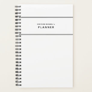 Black and White Minimal Simple Planner