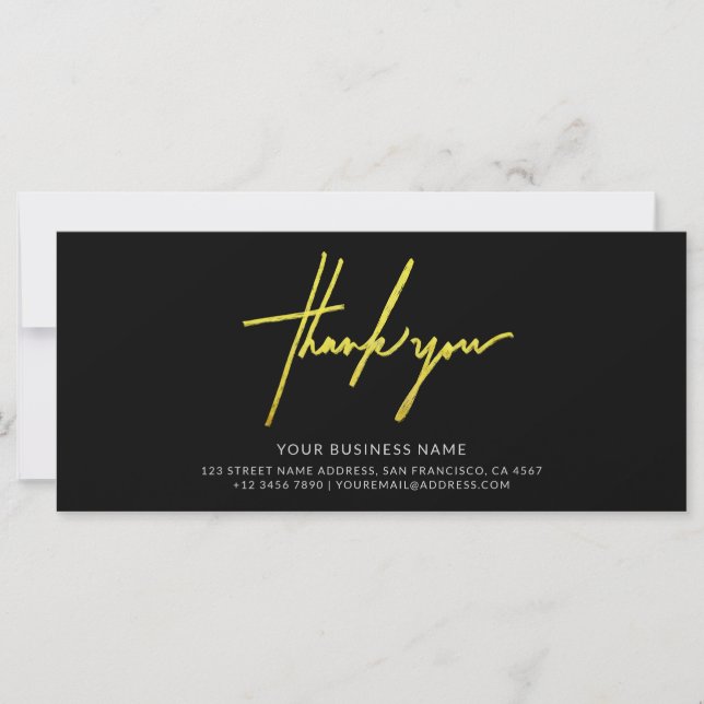 Black and White Minimal Thank You Gift Certificate (Front)