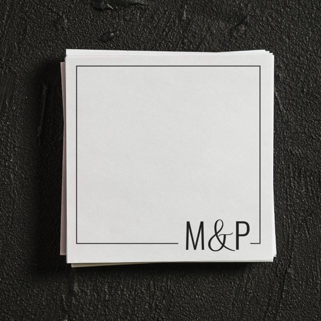 Black and White Minimal Wedding Classic Napkins (Creator Uploaded)