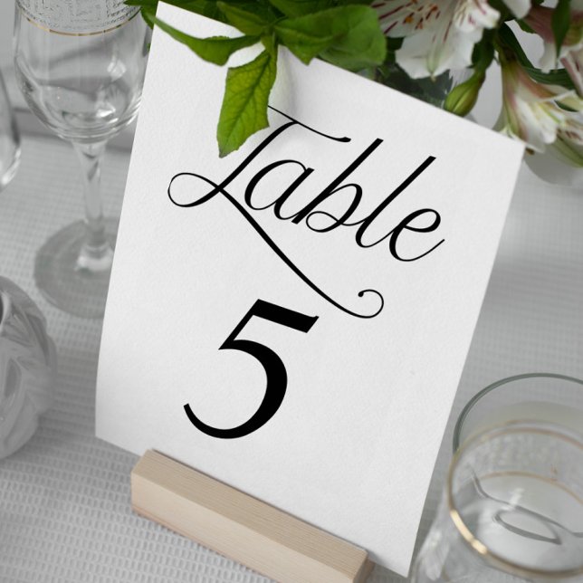 Black and White Minimal Wedding Table Cards (Creator Uploaded)