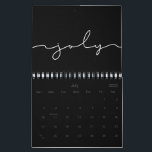 Black and white minimalist 2023 calendar<br><div class="desc">A minimalist handwritten typography and a modern black design,  a perfect way to start the year 2023. Fully customizable backgound and text colors if you need something more joyful!</div>