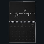 Black and white minimalist 2025 calendar<br><div class="desc">A minimalist handwritten typography and a modern black design,  a perfect way to start the year 2025. Fully customizable backgound and text colors if you need something more joyful!</div>