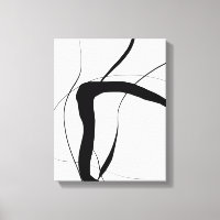 Black and White Minimalist Abstract Art
