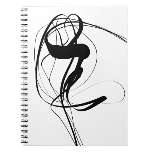 Black and White minimalist Abstract Art Notebook
