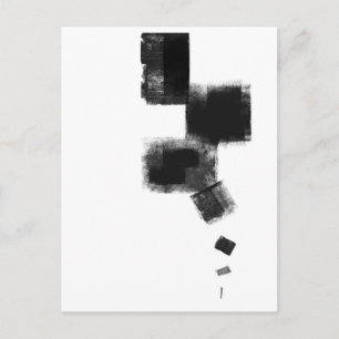 Black and White minimalist Abstract Art Postcard