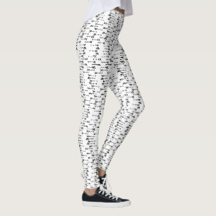 Black and white minimalist boho arrow pattern leggings