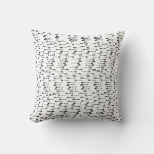 Black and white minimalist boho arrow pattern throw pillow