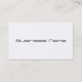 Black and White Minimalist Business Card