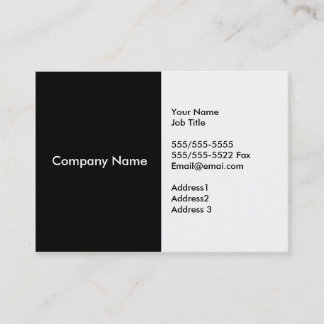 Black and White Minimalist Business Card