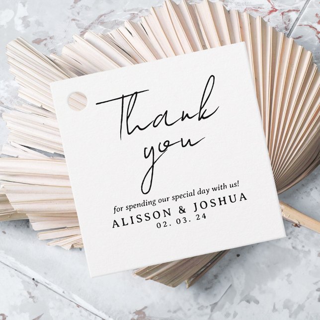 Black and White Minimalist chic Favor Tags (Creator Uploaded)