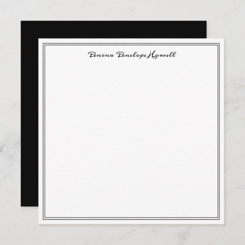 Black and White Minimalist Contemporary  Thank You Card