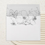 Black and White Minimalist Floral Modern Wedding Envelope<br><div class="desc">Black and White Minimalist Floral Modern Wedding Envelope. Celebrate your special day with this elegant and beautiful wedding invitation design to beautify your special occasion. All the texts are pre-arranged for you to personalize easily and quickly with your own details.</div>