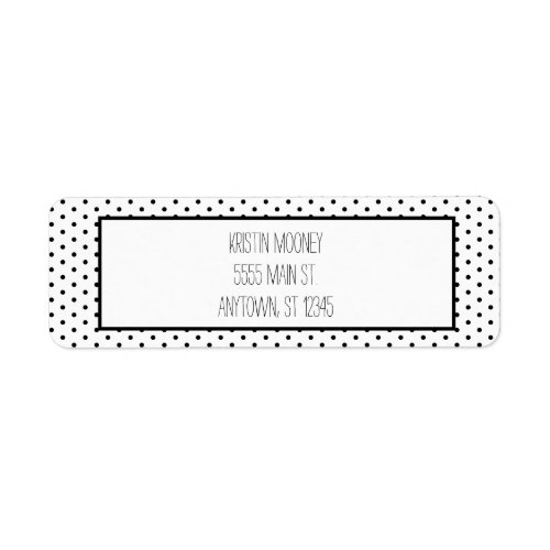 Black and White Minimalist Label