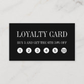 Professional Custom Logo Loyalty Punch Card