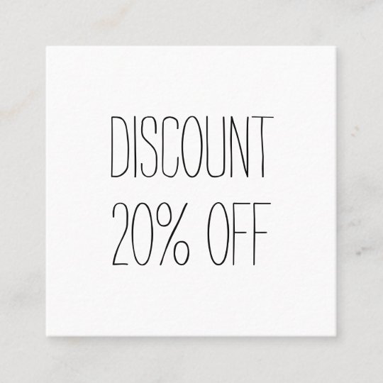 Black and white minimalist modern discount card | Zazzle.com