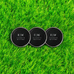 Black and White Minimalist Modern Monogram Golf Ball Marker<br><div class="desc">Introducing our Black and White Minimalist Modern Monogram Collection: Embrace simplicity and sophistication with our minimalist designs, curated to elevate your style effortlessly. Crafted with a keen eye for modern aesthetics, this collection features sleek black and white designs accentuated by personalized monograms. From chic stationery to versatile accessories, our collection...</div>