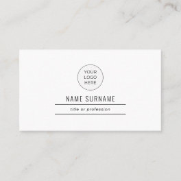 Black and White Minimalist Modern Simple Business Business Card