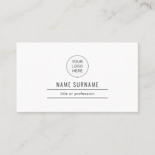 Black and White Minimalist Modern Simple Business  Business Card