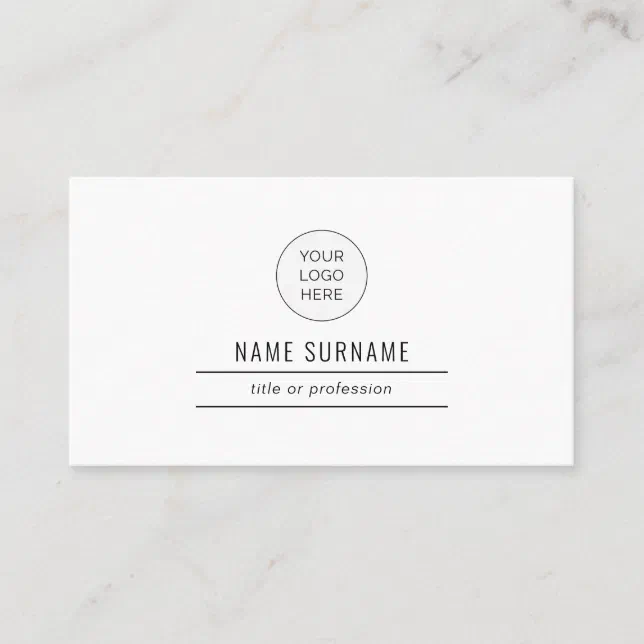 Black and White Minimalist Modern Simple Business Card | Zazzle