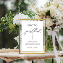 Black and White Minimalist Photo Guestbook