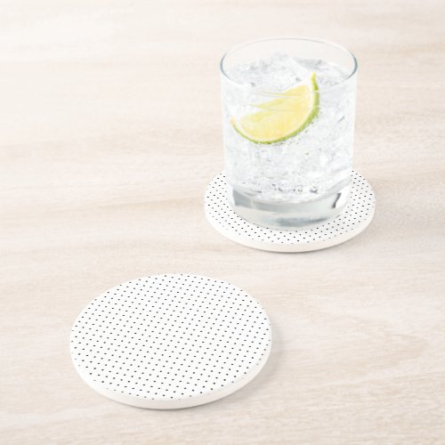 Black and White Minimalist Polka Dots b3 Coaster