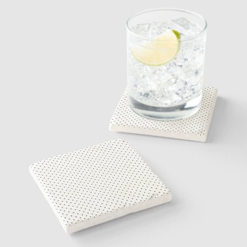 Black and White Minimalist Polka Dots b3 Stone Coaster