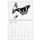 Black and White minimalist Style Insects - Bugs Calendar (Feb 2025)