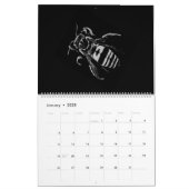 Black and White minimalist Style Insects - Bugs Calendar (Jan 2025)