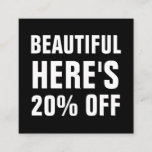 Black And White Minimalist Trendy Simple Discount Card at Zazzle