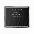 Black and White Minimalist Wedding Backdrop