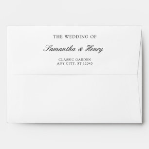 Black and White Minimalist Wedding Envelope