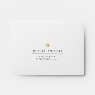 Black and white minimalist wedding RSVP Envelope