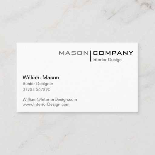 Customizable Black and White Minimalistic Business Card