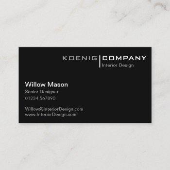 Black And White Minimalistic Business Card by ImageAustralia at Zazzle