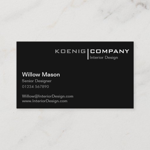 Customizable Black and White Minimalistic Business Card