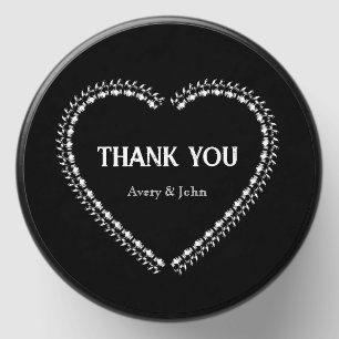 Black and White Minimalistic Gothic Wedding Mini Candle Favors