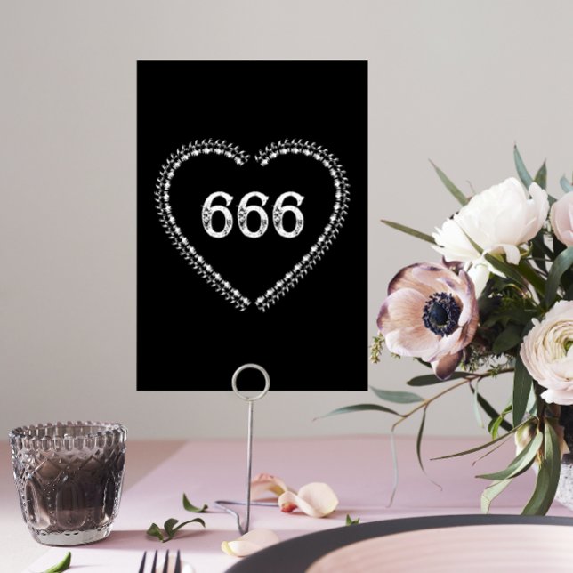Black and White Minimalistic Gothic Wedding Table Number (Creator Uploaded)