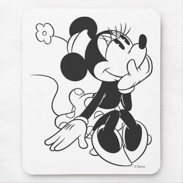 Black and White Minnie Mouse Pad (Front)