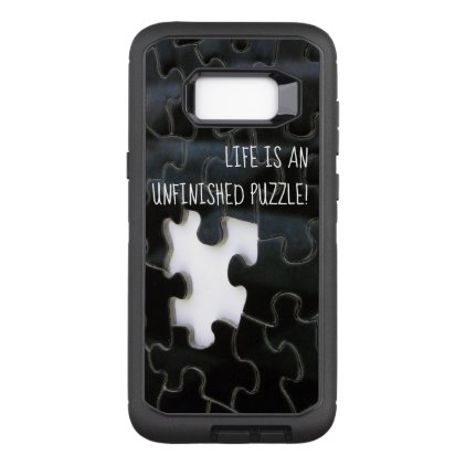 Black and White Missing Puzzle Piece Photograph OtterBox Defender Samsung Galaxy S8+ Case